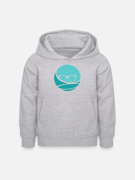 Leseratte Lesen - Kinder Hoodie - Hellgrau meliert