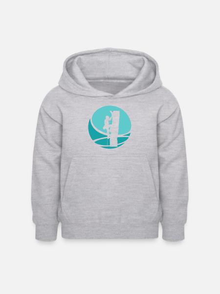 Klettern Baumklettern Aufstieg - Kinder Hoodie - Hellgrau meliert