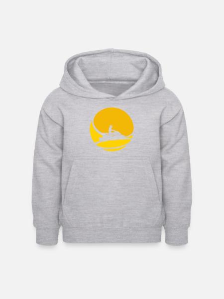 Wasserski Jetski Wakeskate - Kinder Hoodie - Hellgrau meliert