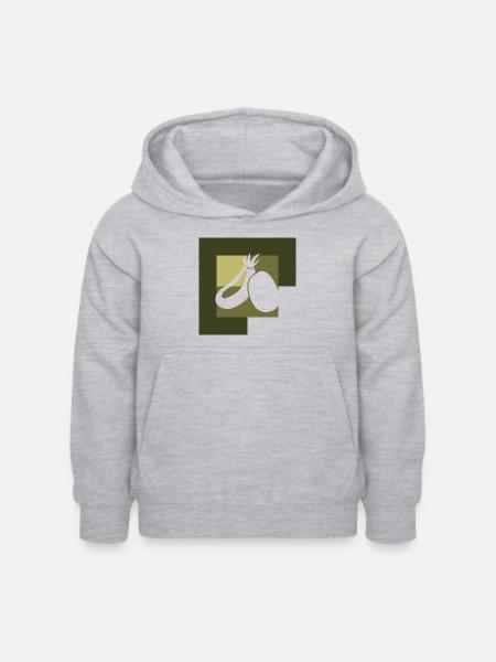 Vegan Veganer - Kinder Hoodie - Hellgrau meliert
