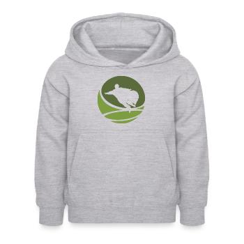 Wingsuit Anzug Gleiter - Kinder Hoodie - Hellgrau meliert - Vorne - AI Model Kid Female (0cm)