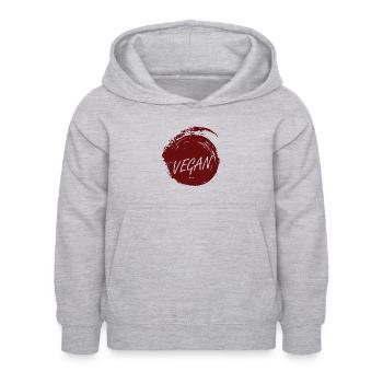 Veganerin Gesund - Kinder Hoodie - Hellgrau meliert - Vorne - AI Model Kid Female (0cm)