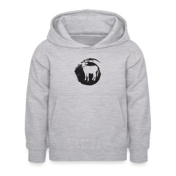 Vegan Fleisch Veganerin - Kinder Hoodie - Hellgrau meliert - Vorne - AI Model Kid Female (0cm)