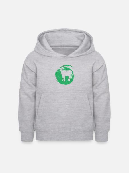 Vegan Veganer - Kinder Hoodie - Hellgrau meliert