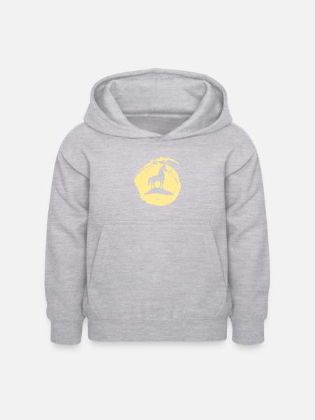 Mythisch Einhorn Fabel - Kinder Hoodie - Hellgrau meliert