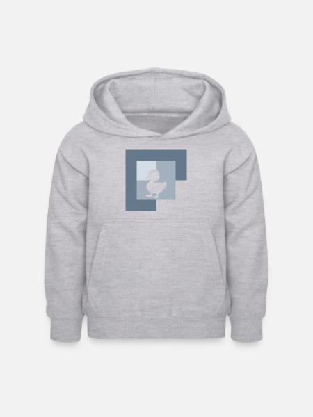 Quak Schnabel - Kinder Hoodie - Hellgrau meliert