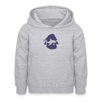 Requin Requins Aileron de requin - Sweat à capuche Enfant - gris clair chiné - Devant - AI Model Kid Female (0cm)