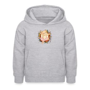 Ballerine danseuse de ballet - Sweat à capuche Enfant - gris clair chiné - Devant - AI Model Kid Female (0cm)