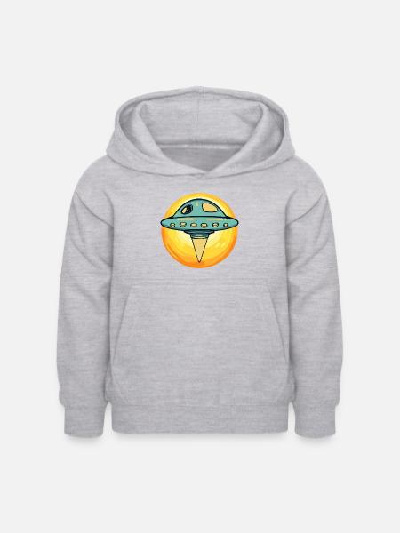 UFO Mars - Kinder Hoodie - Hellgrau meliert
