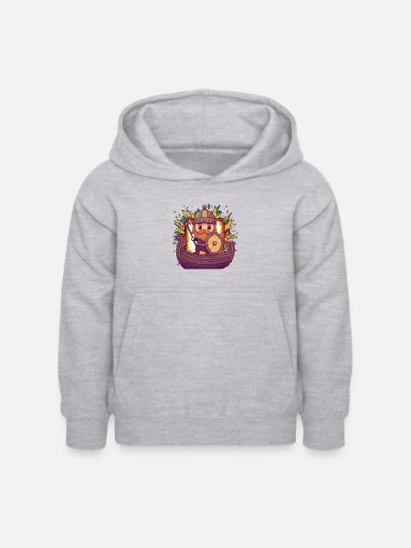 Wikinger Nordisch - Kinder Hoodie - Hellgrau meliert