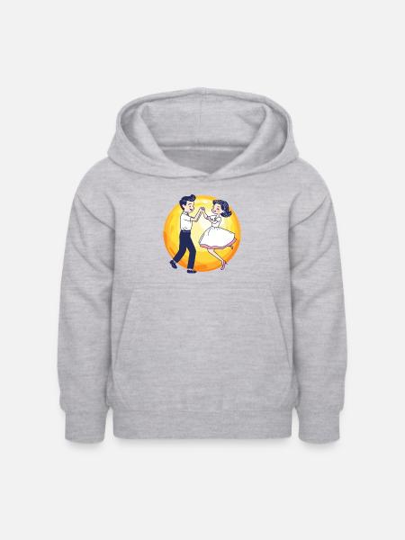 Tanzpaar Foxtrott - Kinder Hoodie - Hellgrau meliert