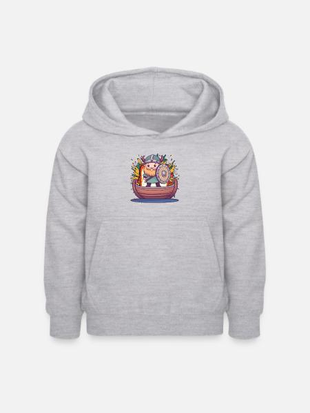 Wikinger Germanen Normanne - Kinder Hoodie - Hellgrau meliert