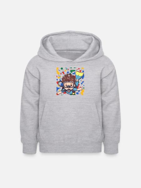 Tauchen Schnorchel - Kinder Hoodie - Hellgrau meliert