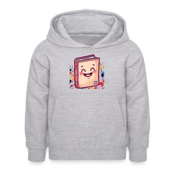 Lesen Leseratte - Kinder Hoodie - Hellgrau meliert - Vorne - AI Model Kid Female (0cm)