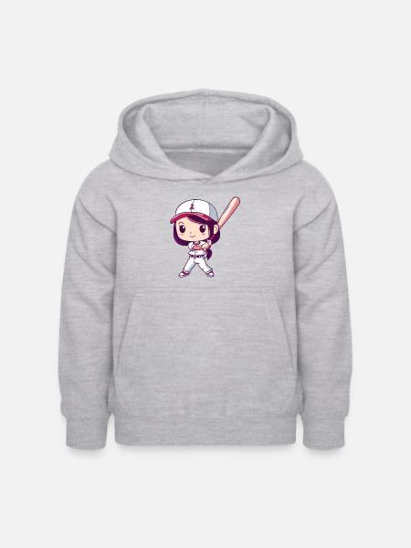 Baseball Wide Receiver - Kinder Hoodie - Hellgrau meliert