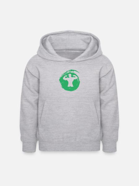 Bodybuilding Workout Gewicht - Kinder Hoodie - Hellgrau meliert