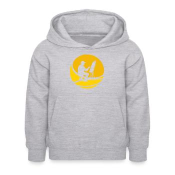 Pinceau Pastel - Sweat à capuche Enfant - gris clair chiné - Devant - AI Model Kid Female (0cm)