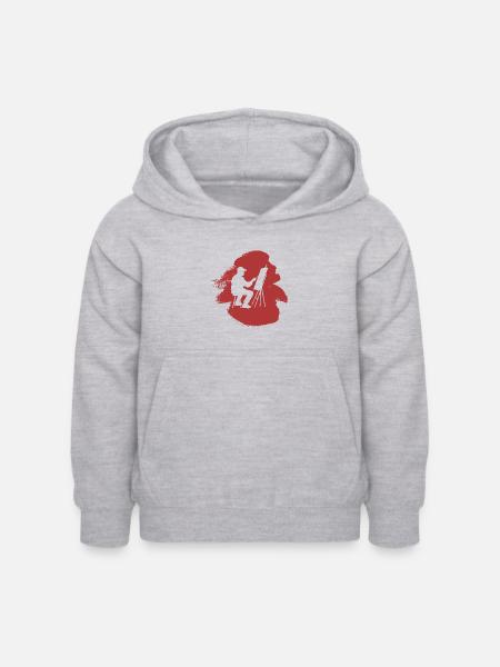 Malen Pastell - Kinder Hoodie - Hellgrau meliert