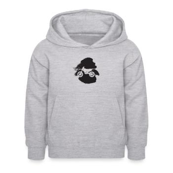 Chopper Motard de motocross - Sweat à capuche Enfant - gris clair chiné - Devant - AI Model Kid Female (0cm)