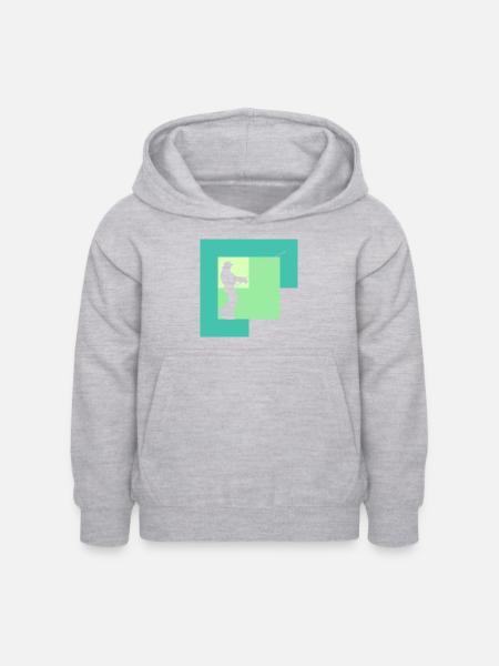 Fischen Fischerei Sportfischer - Kinder Hoodie - Hellgrau meliert