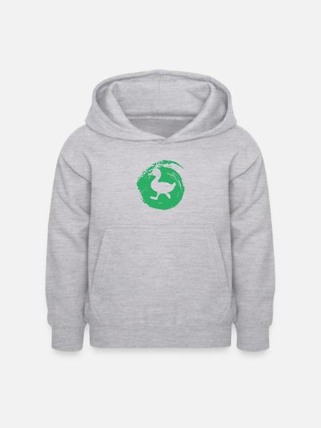 Entchen Ente - Kinder Hoodie - Hellgrau meliert