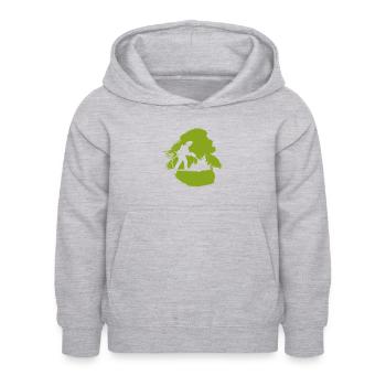 Feuerwehr Retter - Kinder Hoodie - Hellgrau meliert - Vorne - AI Model Kid Female (0cm)