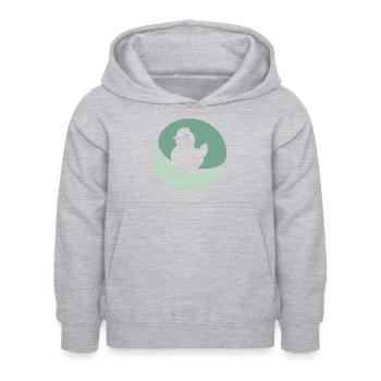 Chicken coop egg poultry - Kids Hoodie - light heather grey - Front - AI Model Kid Female (0cm)