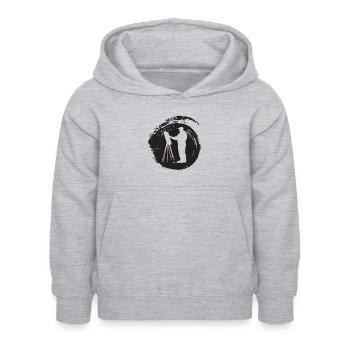 Peintre au pinceau - Sweat à capuche Enfant - gris clair chiné - Devant - AI Model Kid Female (0cm)