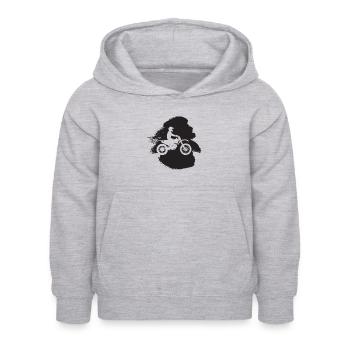 motocross cascade moto tout-terrain - Sweat à capuche Enfant - gris clair chiné - Devant - AI Model Kid Female (0cm)