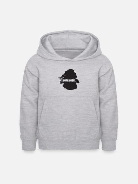 Eisenbahn Dampflokomotive Bahn - Kinder Hoodie - Hellgrau meliert