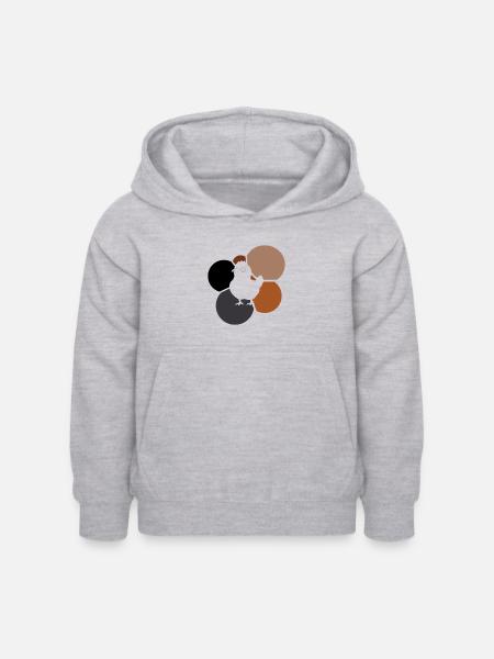Huhn Kücken Hühnchen - Kinder Hoodie - Hellgrau meliert