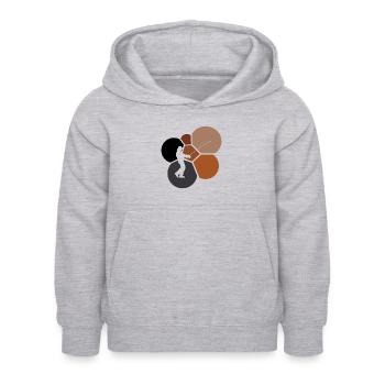 Fischer Angelrute - Kinder Hoodie - Hellgrau meliert - Vorne - AI Model Kid Female (0cm)