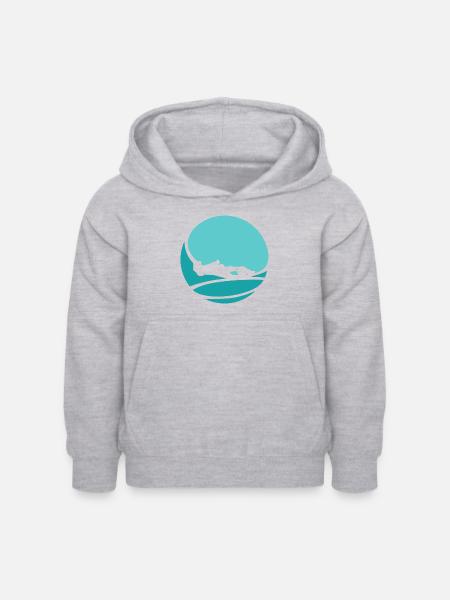 Autorennen Auto Rennwagen - Kinder Hoodie - Hellgrau meliert