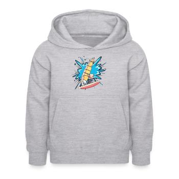 Windsurfen Windsurfing Windsurf - Sweat à capuche Enfant - gris clair chiné - Devant - AI Model Kid Female (0cm)