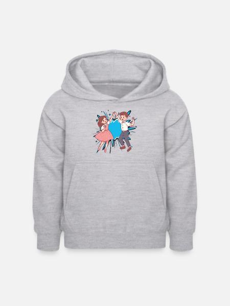 Tanzpaar Tanzlehrer - Kinder Hoodie - Hellgrau meliert