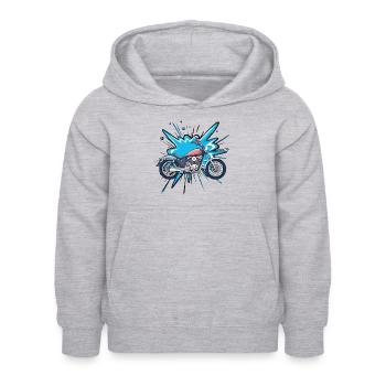 Motocross tout-terrain - Sweat à capuche Enfant - gris clair chiné - Devant - AI Model Kid Female (0cm)