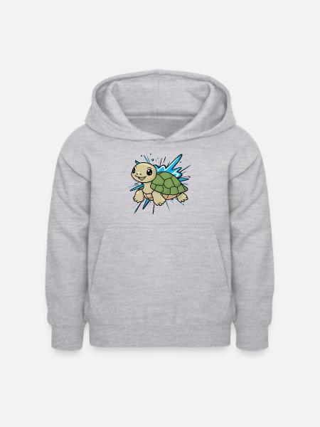 Turtle Schildkröten Tortuga - Kinder Hoodie - Hellgrau meliert