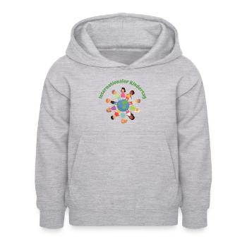 Internationaler Kindertag - Kinder Hoodie - Hellgrau meliert - Vorne - AI Model Kid Female (0cm)