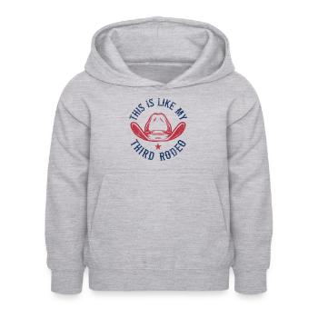 C’est comme mon troisième rodéo - Sweat à capuche Enfant - gris clair chiné - Devant - AI Model Kid Female (0cm)