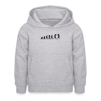 Évolution De La Boxe | Cadeau Boxeur - Sweat à capuche Enfant - gris clair chiné - Devant - AI Model Kid Female (0cm)