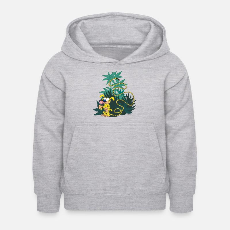 Marsupilami Dans Le Vert - Sweat à capuche Enfant - gris clair chiné