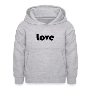 VALENTINSTAG. Junggesellinnenabschied. ICH LIEBE DICH. ICH LIEBE DICH. LIEBE - Kinder Hoodie - Hellgrau meliert - Vorne - AI Model Kid Female (0cm)