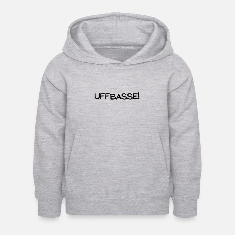 Uffbasse! - Kinder Hoodie - Hellgrau meliert
