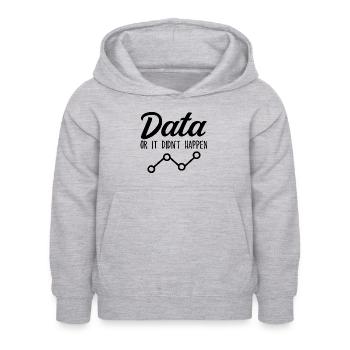 Data Or It Didnt Happen Data Analyst Data Tees - Sweat à capuche Enfant - gris clair chiné - Devant - AI Model Kid Female (0cm)