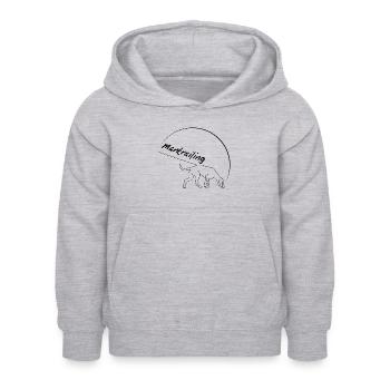 MT1 2 1 - Sweat à capuche Enfant - gris clair chiné - Devant - AI Model Kid Female (0cm)