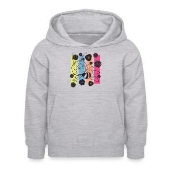 Biene Maja Blumen und Streifen - Kinder Hoodie - Hellgrau meliert - Vorne - AI Model Kid Female (0cm)