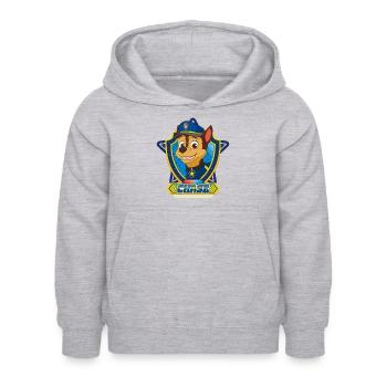 Paw Patrol Chase Polizeihund Polizei Emblem - Kinder Hoodie - Hellgrau meliert - Vorne - AI Model Kid Female (0cm)