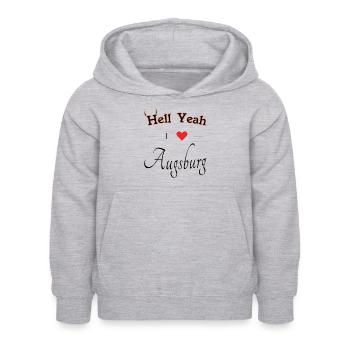 Augsburg - Kinder Hoodie - Hellgrau meliert - Vorne - AI Model Kid Female (0cm)