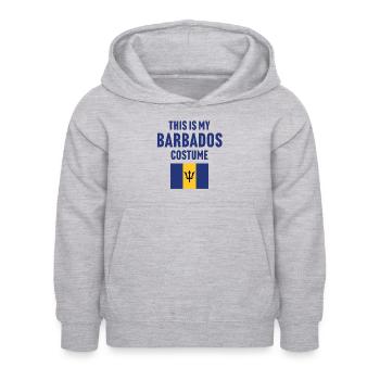 C’est mon costume de la Barbade - Sweat à capuche Enfant - gris clair chiné - Devant - AI Model Kid Female (0cm)