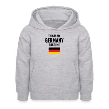 C’est mon costume d’Allemagne - Sweat à capuche Enfant - gris clair chiné - Devant - AI Model Kid Female (0cm)